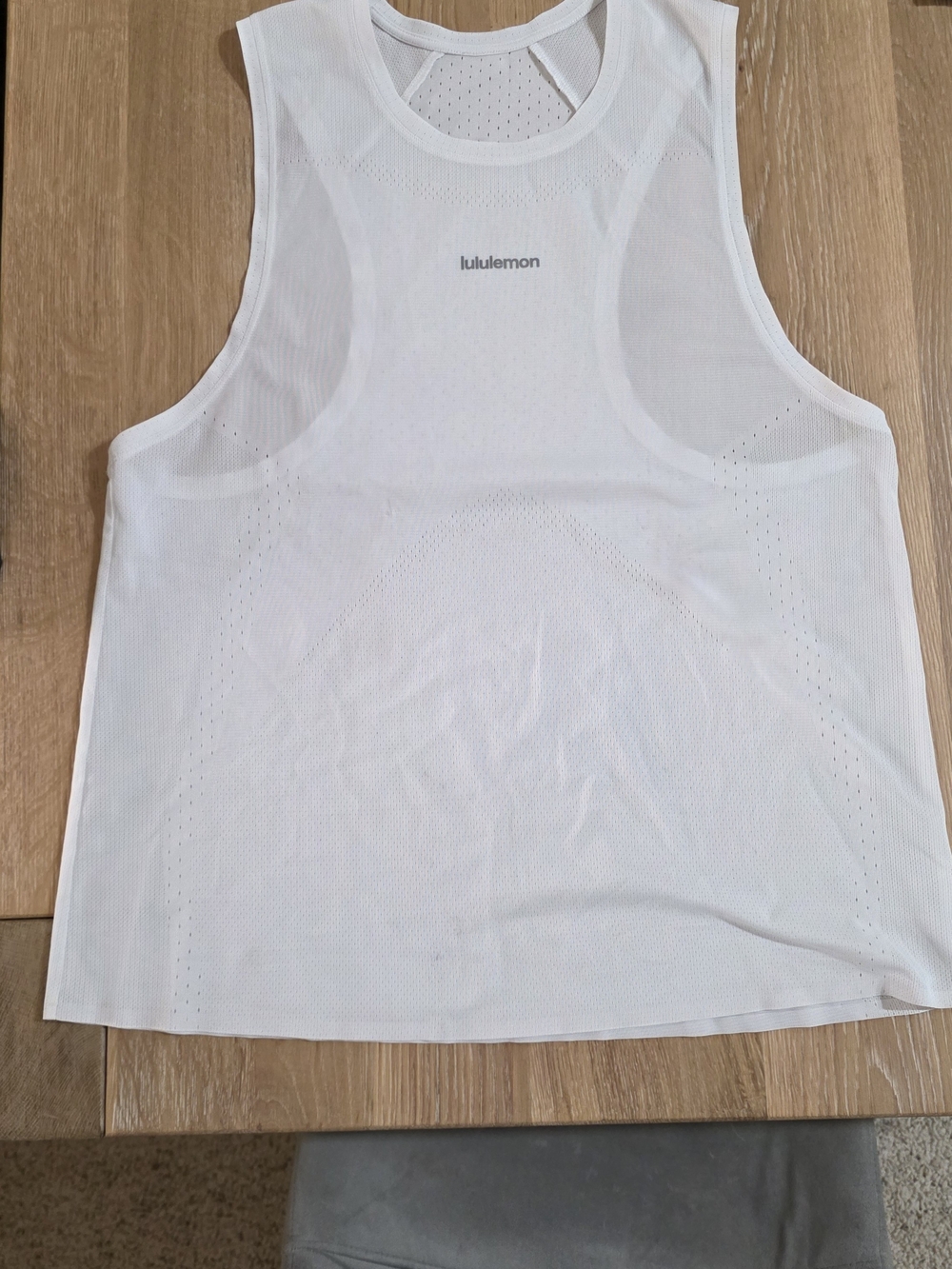 Lululemon Men’s White Mesh Performance Tank FAST AND FREE